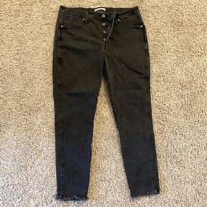 Madewell high rise black denim jeans 32petite